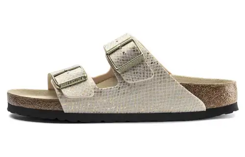 Birkenstock Arizona Microfiber Shiny Python Eggshell Women's
