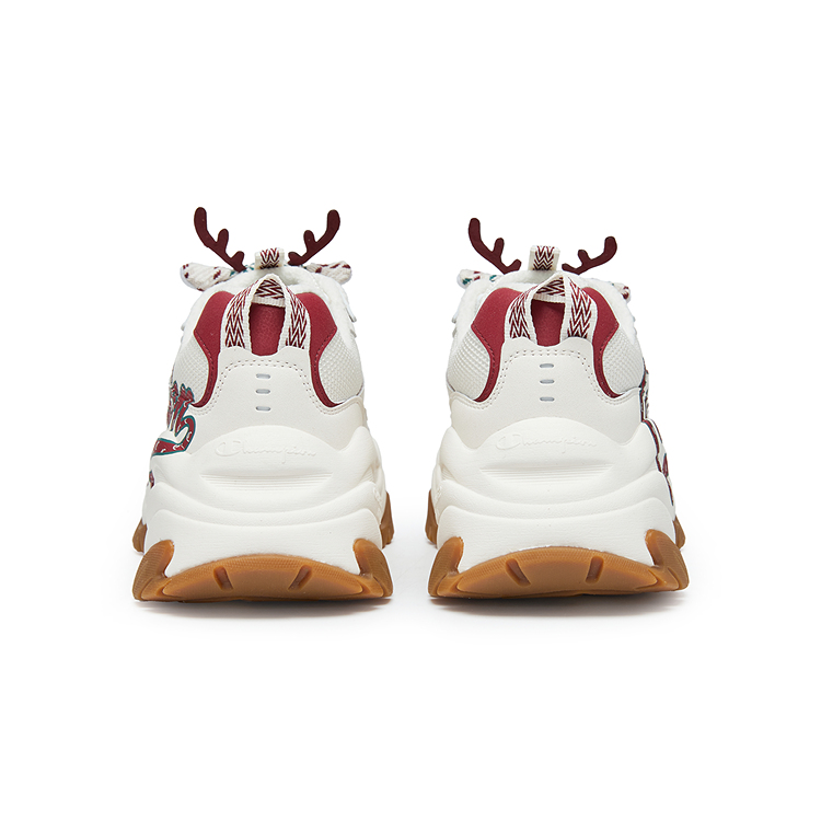 Champion Low top Chunky Sneakers Women's Milk White/Team Red