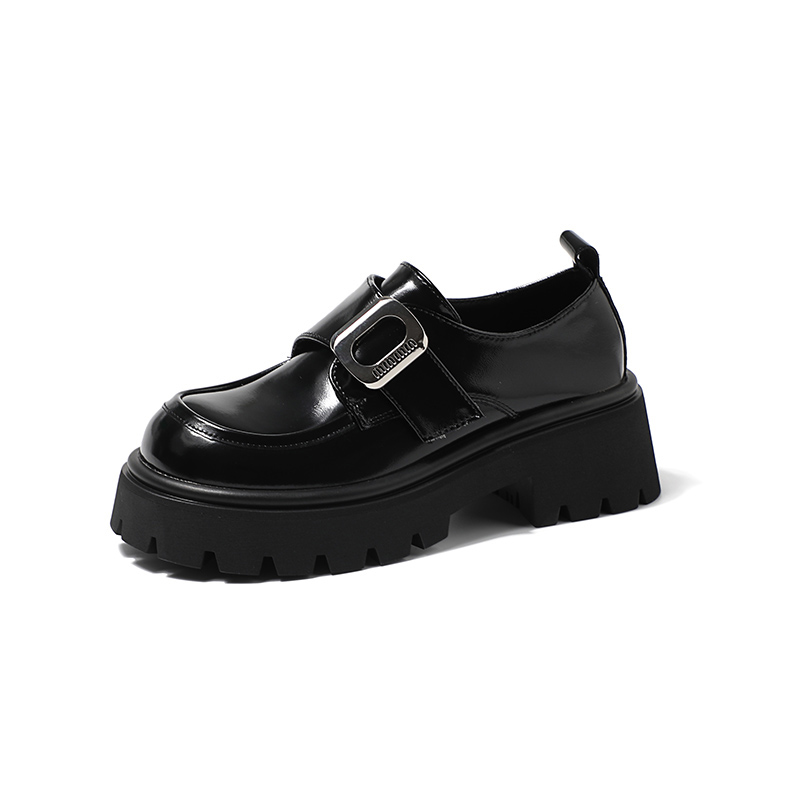 MIS. DANNY Cow Split Leather Loafers 5.5cm Women's