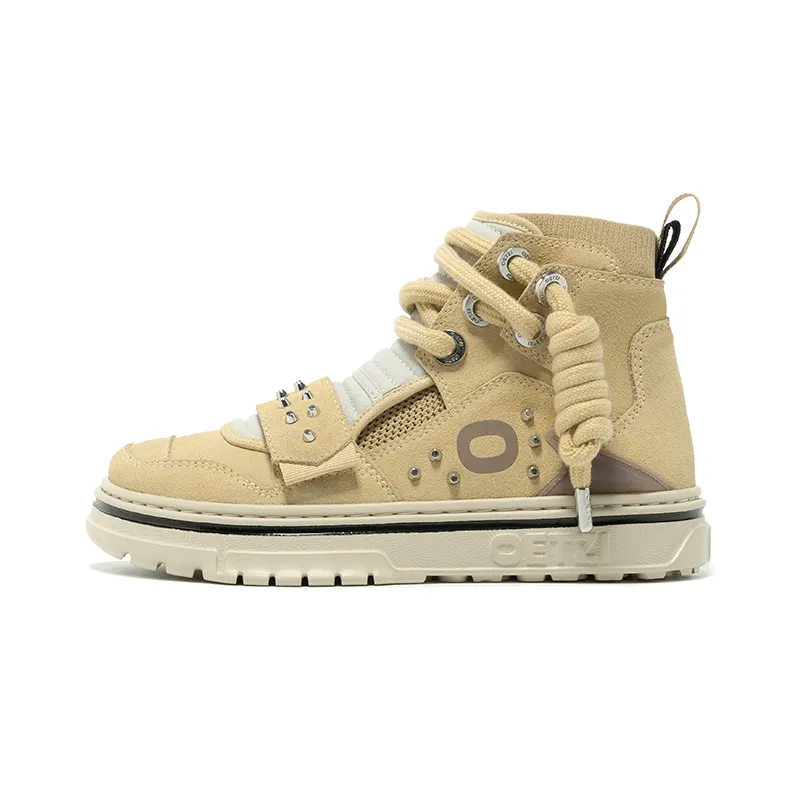 OETZI Stylish Skateboarding Shoes Unisex Light Chestnut