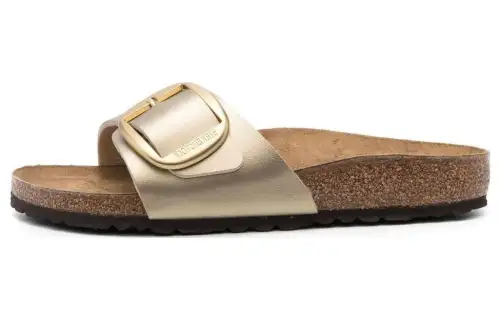 Birkenstock Madrid Big Buckle Slide Slippers Women's Silver