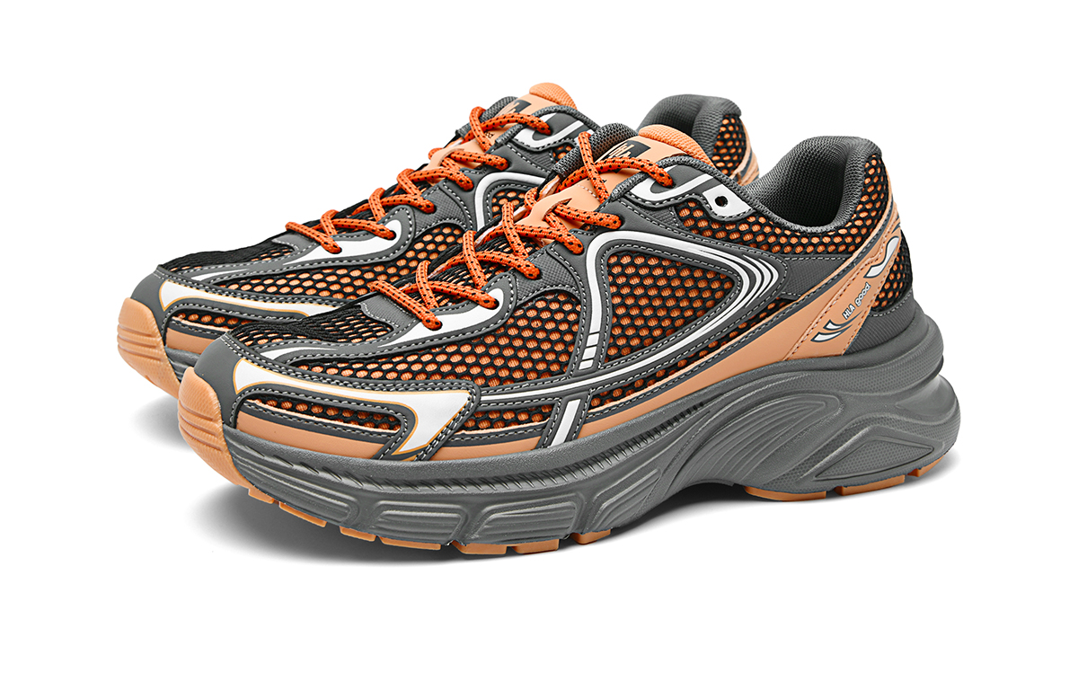 HLA Fashion Trend Textile, Synthetic Leather Abrasion Resistant Breathable Low top Casual Running Shoes Men’s