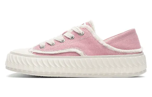 Dickies Abrasion Resistant Breathable Slip Resistant Low top Slip on Canvas Shoes Women's White Peach Pink