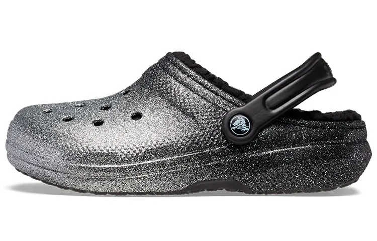 Crocs Classic Clog Beach Sandals Women's Black Silver