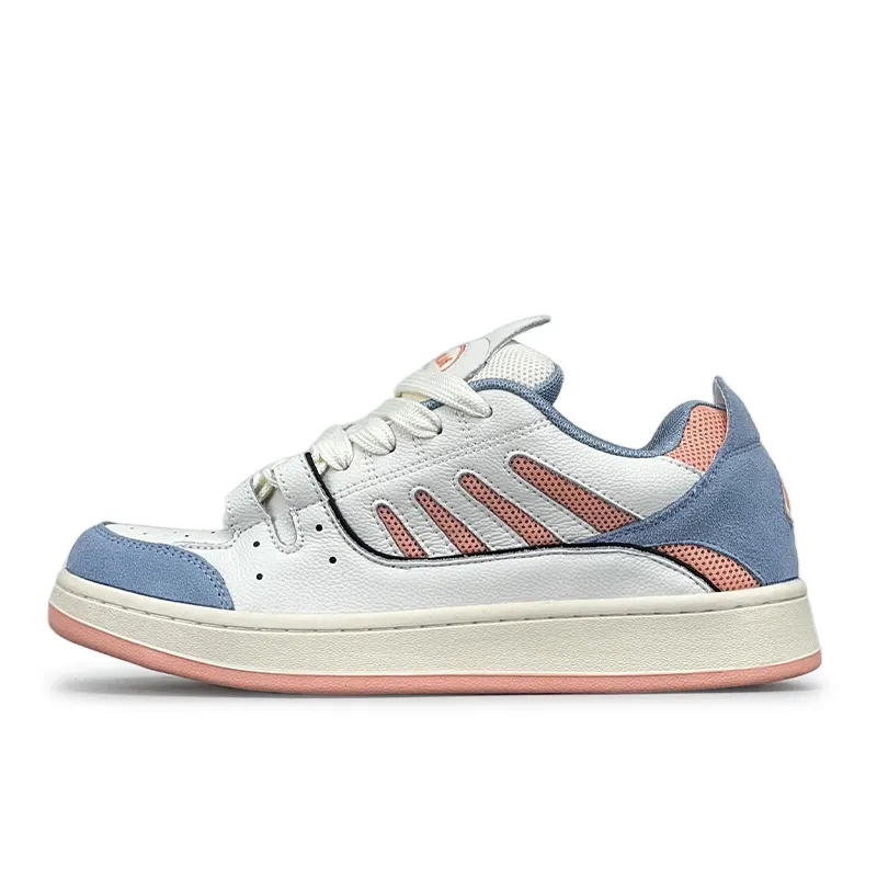 LuzaoT SUPER DRAG Puffy Shoes Low top Skateboard Shoes Women's Vintage Blue