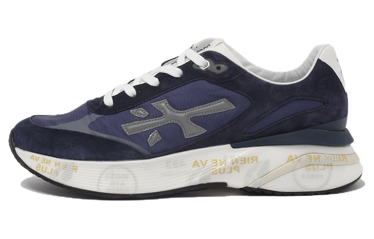 PREMIATA Leather Low top Casual Shoes Men's Marine Blue