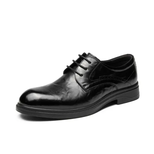 AOKANG cow leather, versatile and simple for commuting, formal leather shoes, men's style