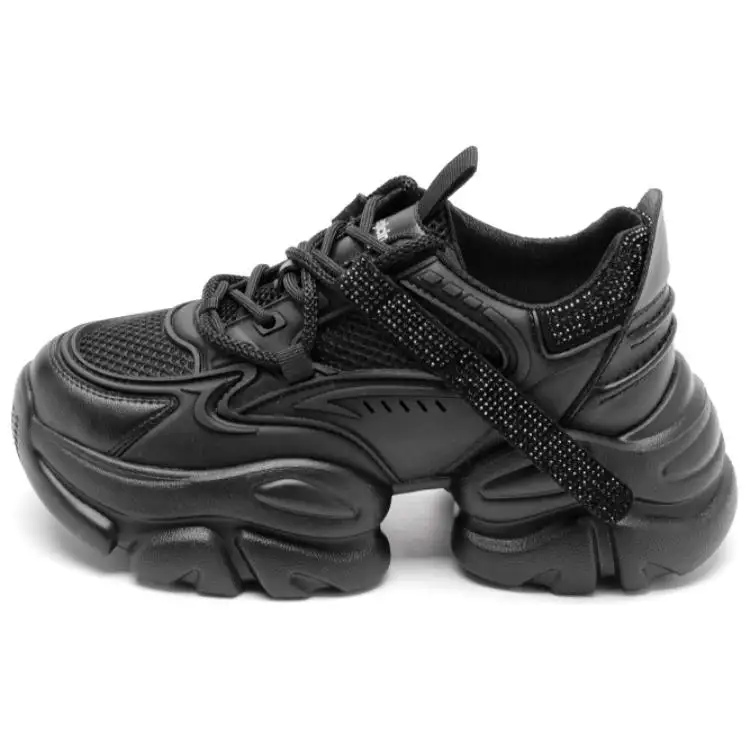 AGSDON Cow Split Leather Low top Chunky Sneakers Women's