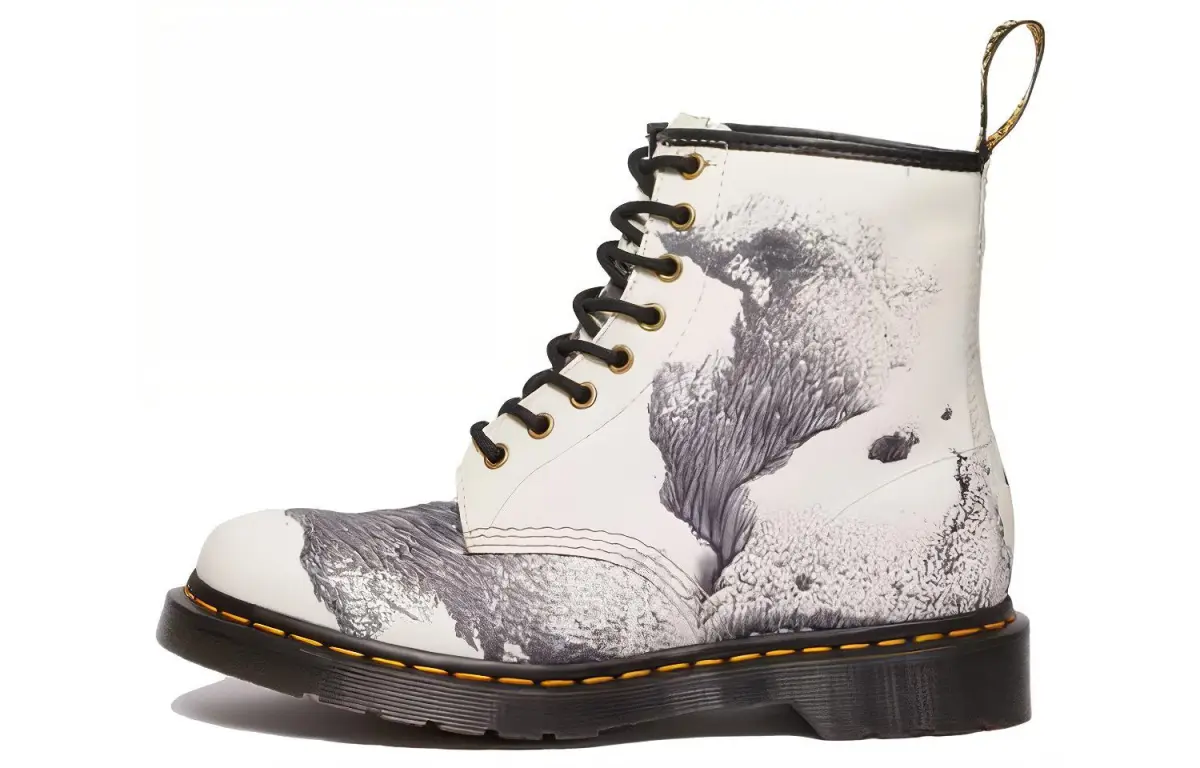 Dr. Martens 1460 X Tate Decalcomania Backhand Leather Lace Up Boots 'Multicolor Black White'