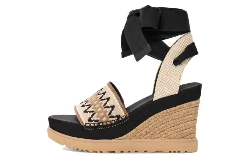 UGG Fabric One Strap Sandals Women's Black