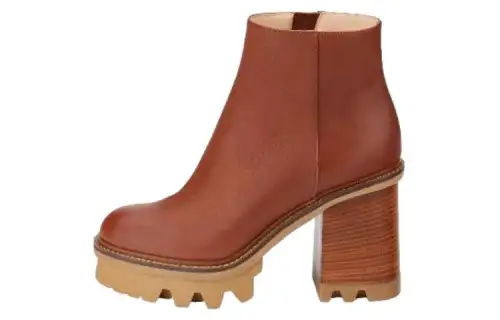 AGL Leather Ankle Boots Women's Red Brown