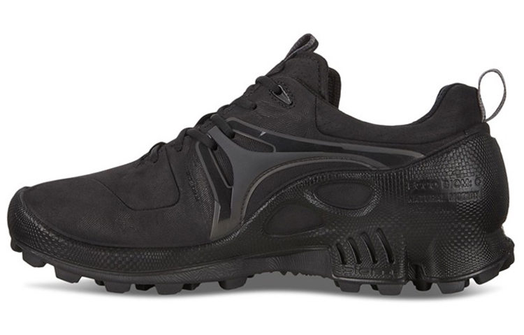 Ecco Ebook Biom C Trail кожаный На открытом воздухе поход вокруг головы со шнурками Поглощение резинового дна воздухопроницаемый Походные туфли с низкой вершиной мужской стиль черный