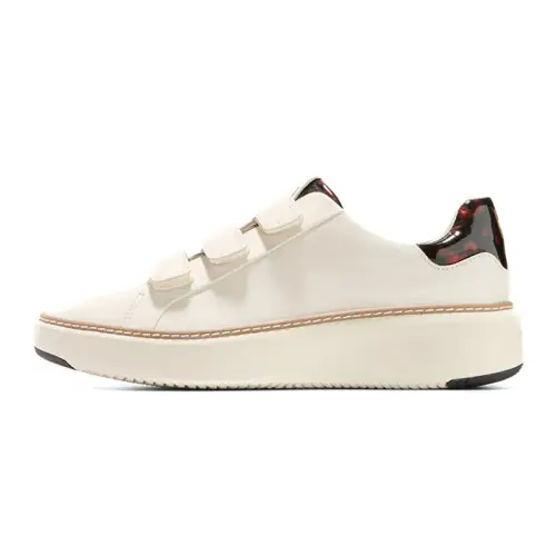COLE HAAN Top Grain Cow Leather Lightweight Low top Skateboard Shoes Women's Beige