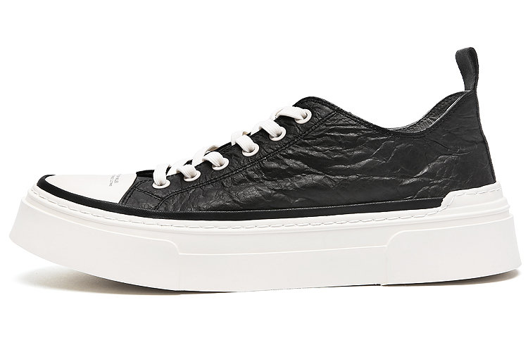 Anthony Miles Anthony Miller Cow Leather Stylish Skateboarding Shoes Men's Black