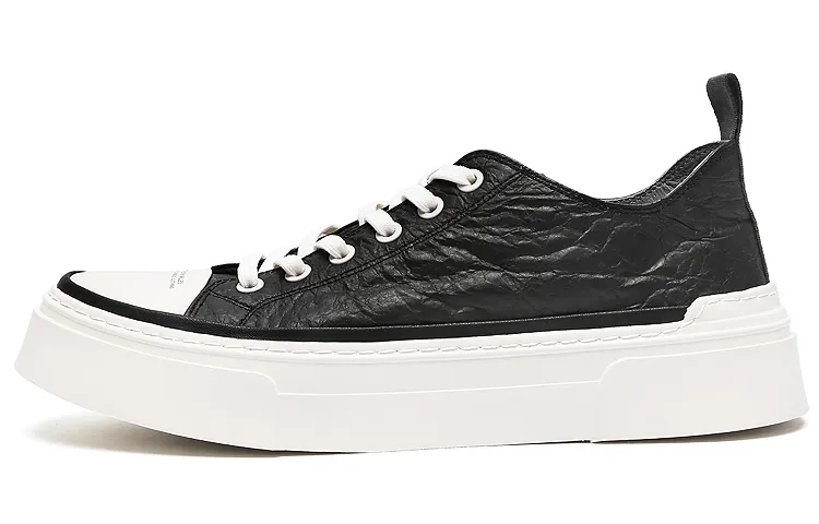 Anthony Miles Anthony Miller Cow Leather Stylish Skateboarding Shoes Men's Black