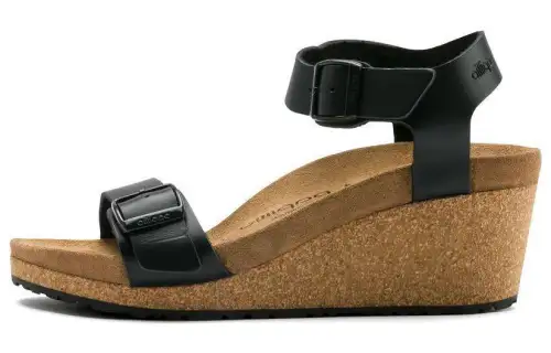 Birkenstock Leather One Strap Sandals Women's Black