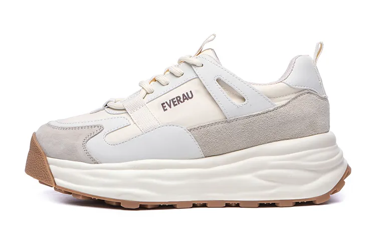 EVERAU Chunky Sneakers Women's Low Top White