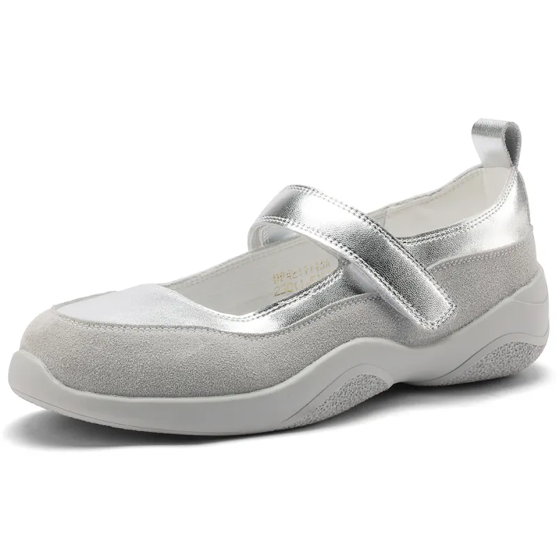 D FUSE SCANDINAVIA Flat Ballet Shoes Commute Shoes Cow Split Leather Mary Jane Shoes Women's