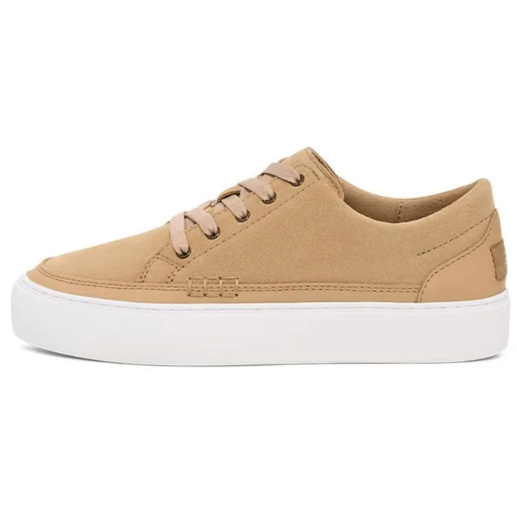 UGG Cakewalk Cow Split Leather Low top Skateboard Shoes Unisex Beige