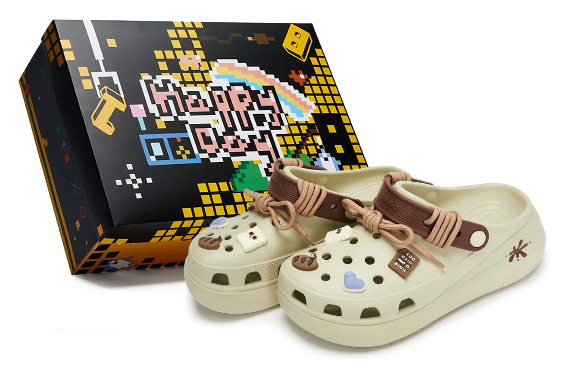 Crocs Crush Clog 811 Manufacturing, Caramel Dream Cooking Clogs Unisex Bone White Box