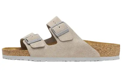 Birkenstock Arizona Suede Leather Sandals 'Stone Coin'