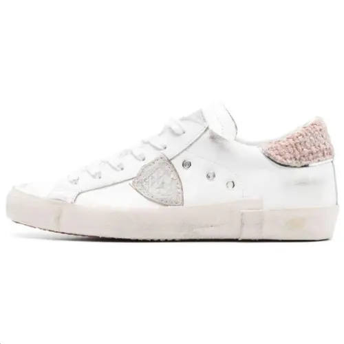 PHILIPPE MODEL Cow Leather Low top Casual Shoes Women's White Pink