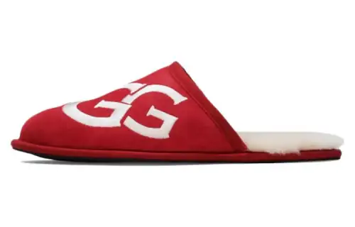 UGG Scuff Logo Slipper Samba Red Cream