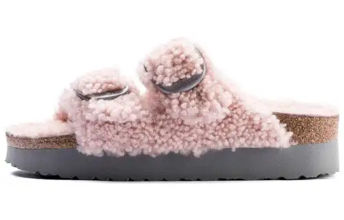 Birkenstock Arizona Big Buckle Shearling Narrow 'Teddy Crystal Rose' Women's