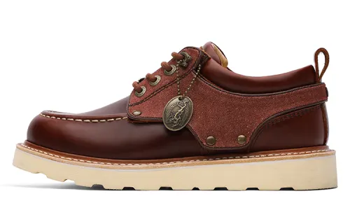 Dickies Slip Resistant Cushioning Low top Skateboard Shoes Men's Dark Red