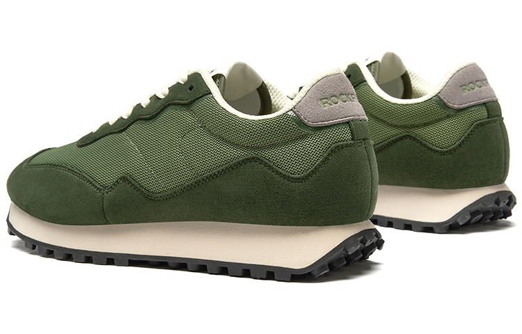 Rockfish Textile, Synthetic Leather Low top Running Shoes Unisex Green