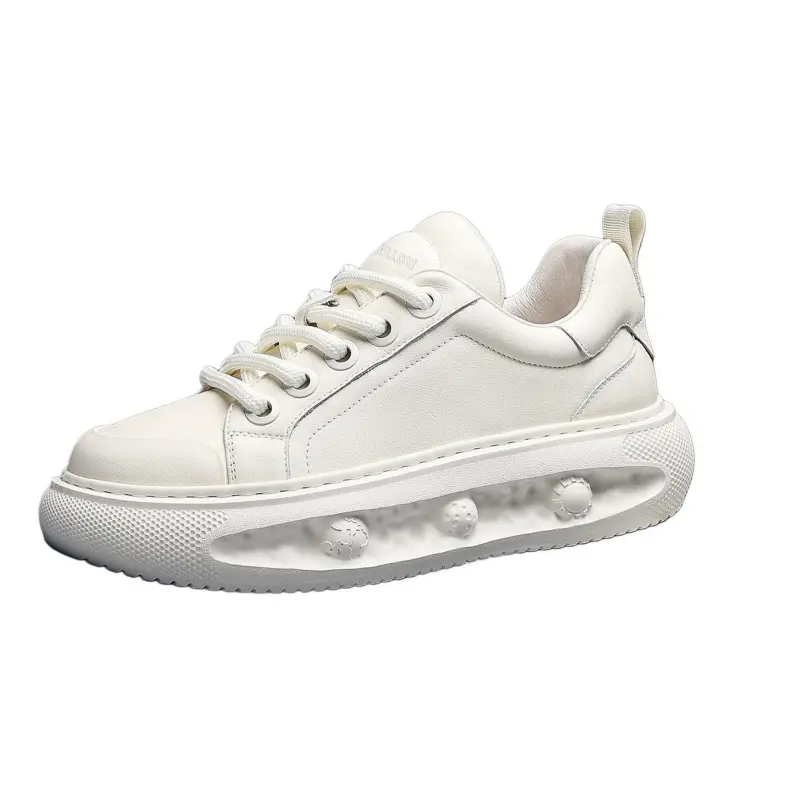 JANE HARLOW Top Grain Cow Leather Low top Casual Shoes Men's White