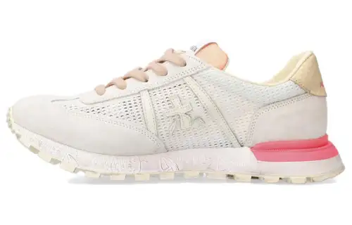 PREMIATA Support Low top Casual Shoes Women's Gray Pink