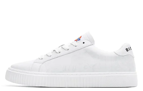 Dickies Microfiber Leather Slip Resistant Abrasion Resistant Low top Skateboard Shoes Women's White