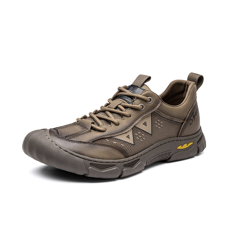 LAORENTOU Mesh, Leather Cushioning Slip Resistant Abrasion Resistant Breathable Lightweight Outdoor Shoes Men’s