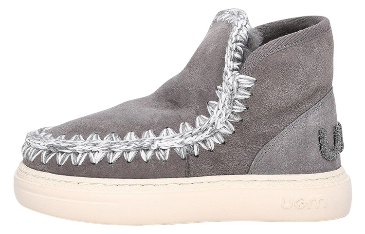 Mou Crochet Stitch-trim Sneaker Boots