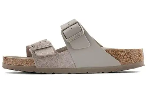 Birkenstock Arizona Suede Slide Slippers Unisex Brown Narrow