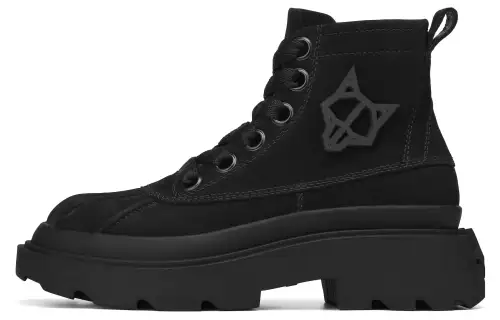 Naked Wolfe Cow Leather Fashion Ankle Boots Men's Black