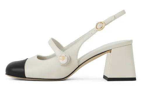 CHARLES&KEITH Small Ck PU, Textile One Strap Sandals 6.1cm Women's