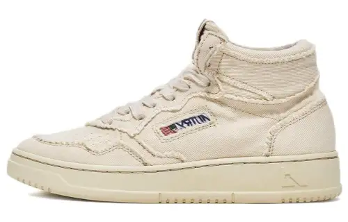AUTRY Medalist Denim Mid top Skateboard Shoes Women's Ivory White