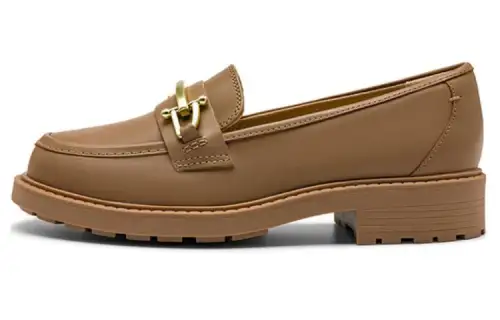 Clarks Oury Collection Leather Loafers 3cm Women's Flesh Pink