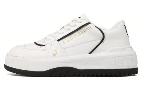 Naked Wolfe Cara Leather Low top Skateboard Shoes Women's White
