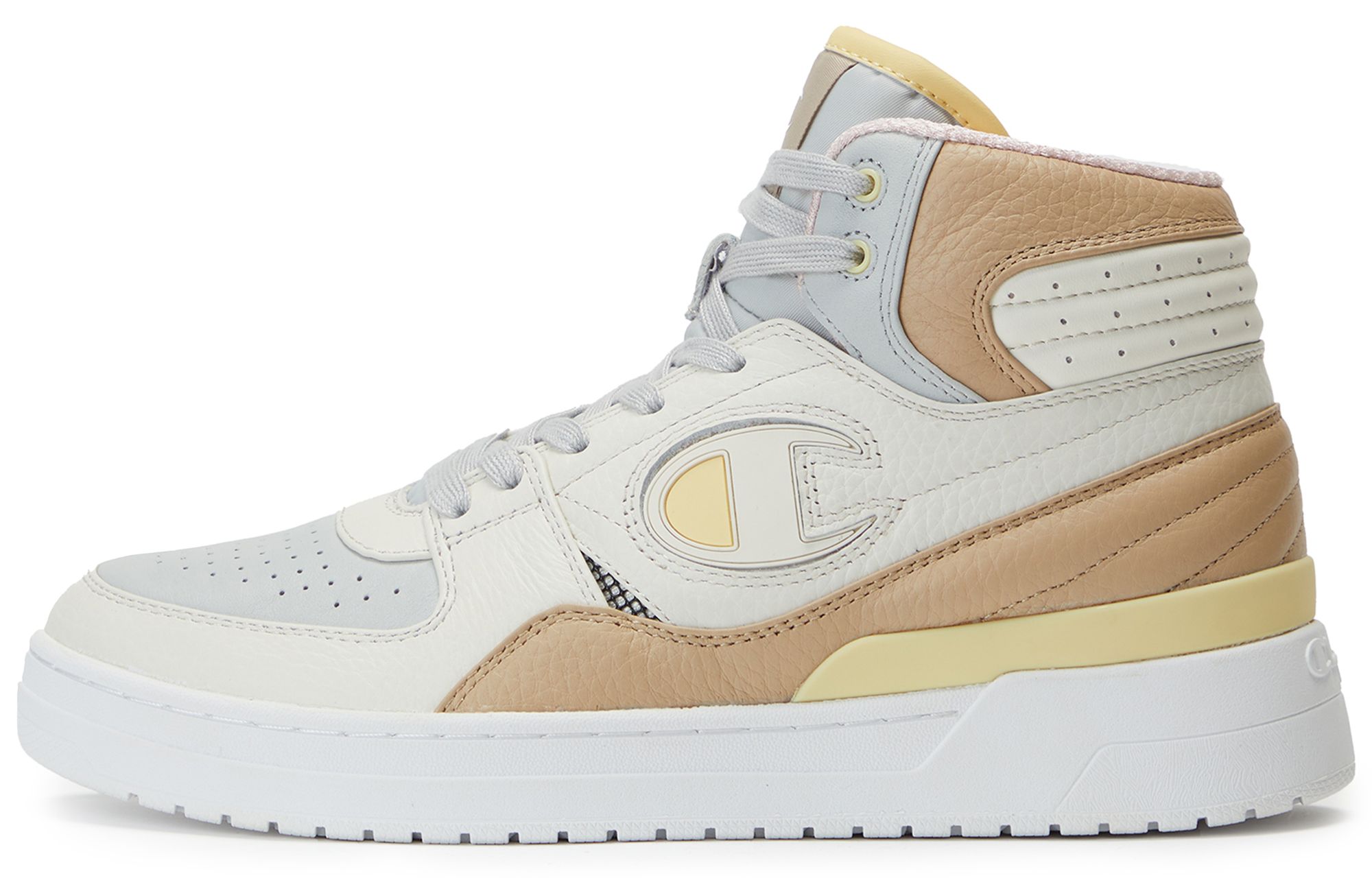 Champion Retro Sports Abrasion Resistant High top Vintage Basketball Shoes Women's Apricot