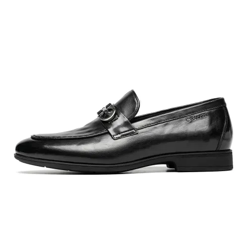 Qianbaidu C°BANNER cow leather business office commuting loafers formal leather shoes men's black