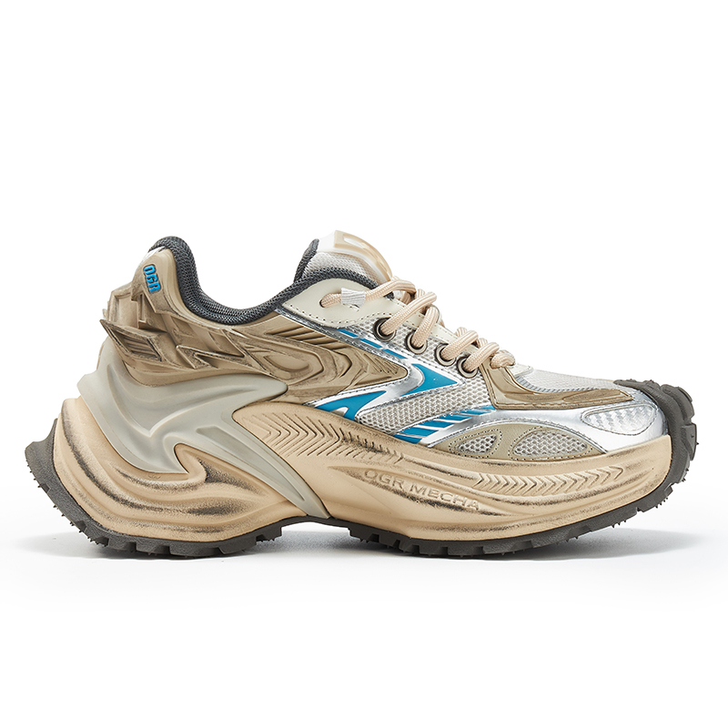 OGR Cobra Low top Running Shoes Unisex Light Dune Destroyed