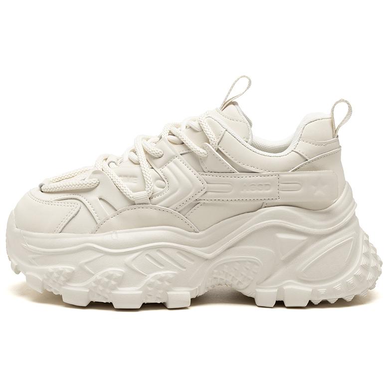 AGSDON Synthetic Leather Low top Chunky Sneakers Women's