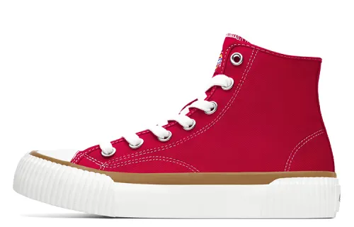 Dickies Canvas Shoes Unisex High Top Red