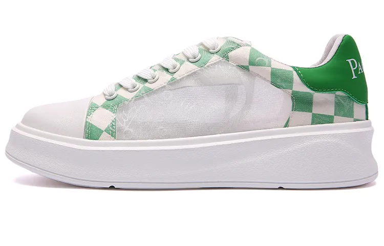 PACO GIL Skateboard Shoes Women's Low Top White Green