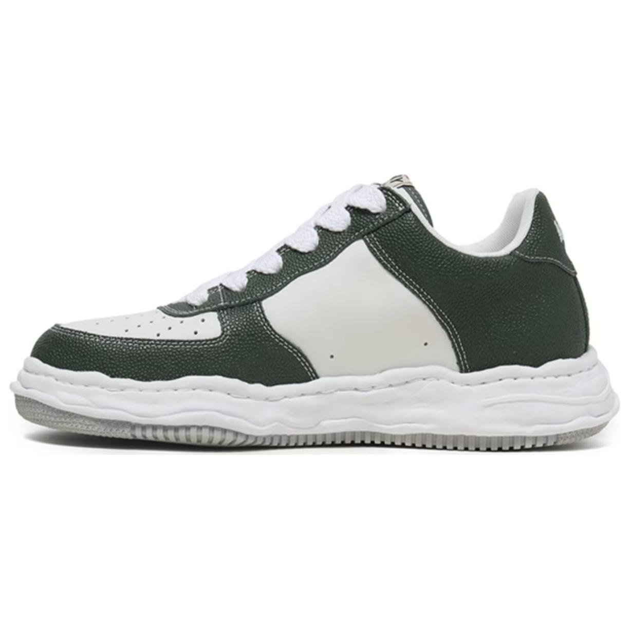 MIHARA YASUHIRO Wayne Cow Leather Low top Casual Shoes Unisex Dark Green