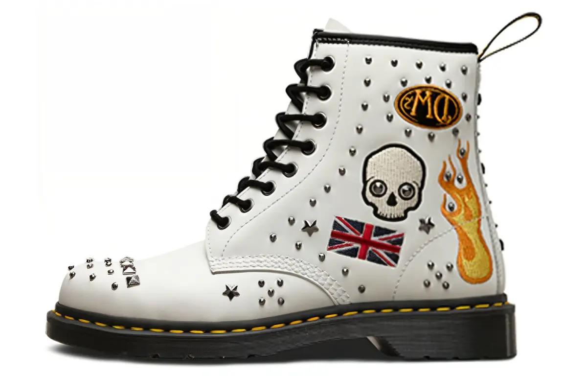 Dr. Martens 1460 Classic 8 High Top Combat Boots Unisex White