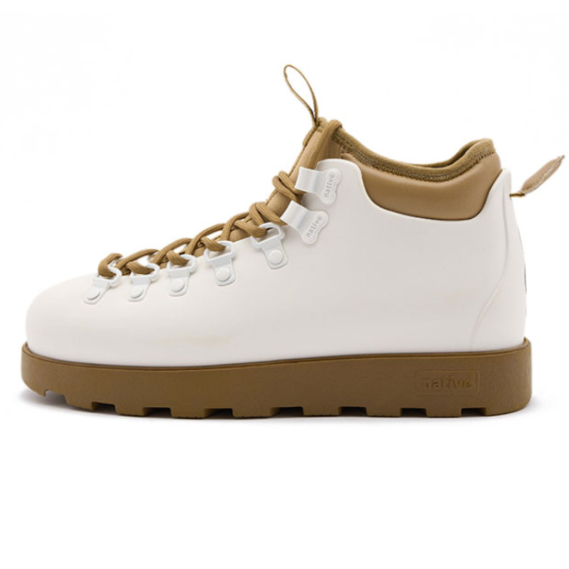 TIA X Native Shoes Fitzsimmons Combat Boots Unisex White Brown